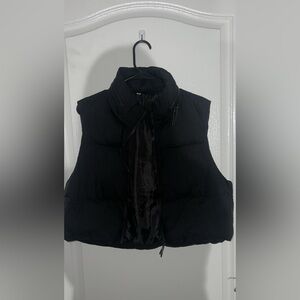 Women's Black Puffer Vest